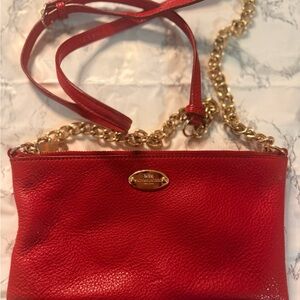 COACH Red Leather Crossbody Bag